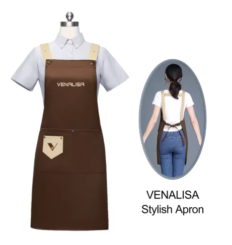 סינר עבודה VENALISA Stylish Apron – חום יוקרתי