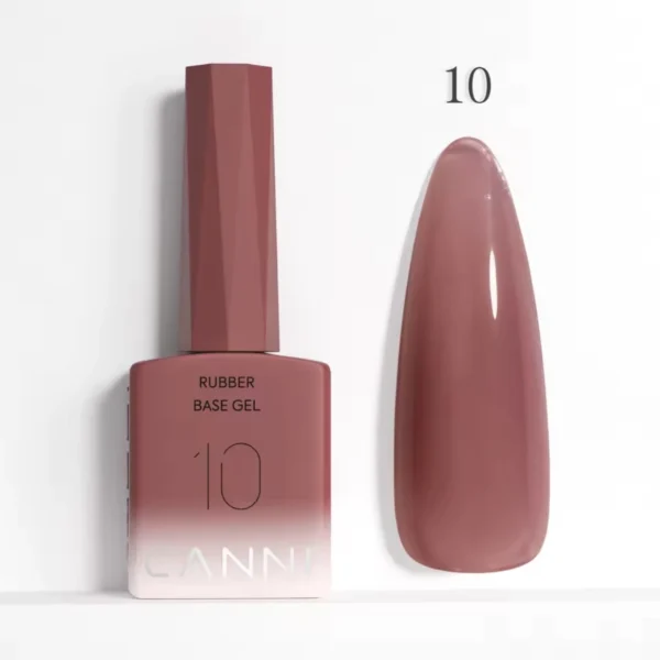 ראבר בייס קאני CANNI Rubber Base – גוון 10 מוקה ורדרד עמוק (9 מ"ל)