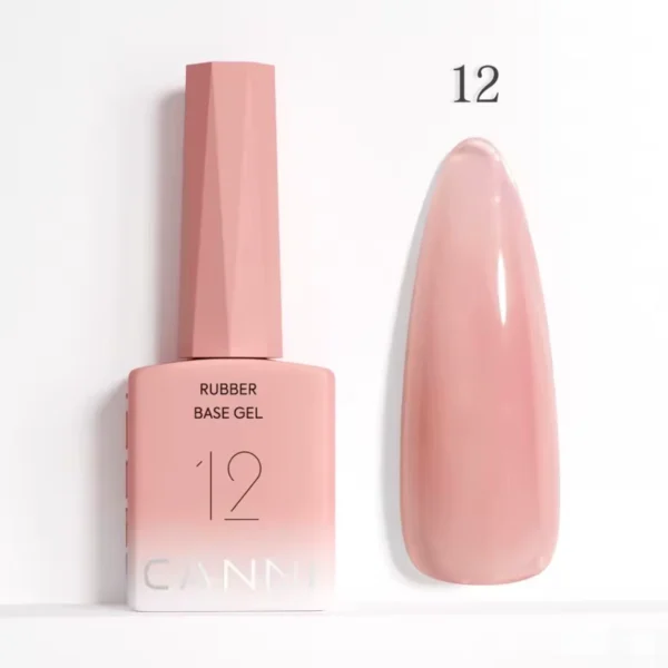 ראבר בייס קאני CANNI Rubber Base – גוון 12 ורוד סומק טבעי (9 מ"ל)