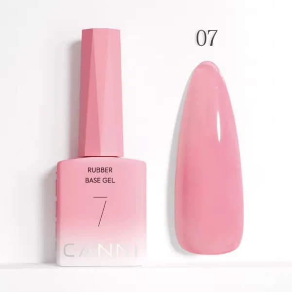 ראבר בייס קאני CANNI Rubber Base – גוון 07 ורוד מסטיק (9 מ"ל)