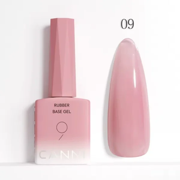 ראבר בייס קאני CANNI Rubber Base – גוון 09 ורוד אפרסקי רך (9 מ"ל)