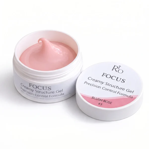 ג'ל בנייה חמאה ריו Rio FOCUS Creamy Structure גוון Blush Rose #3 ורוד סומק קאבר – 30 גרם