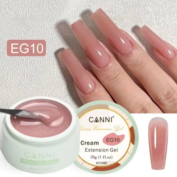ג'ל בנייה קאני Canni Cream Extension Gel בנפח 28 גרם – גוון EG10 (ניוד ורוד אדמתי)