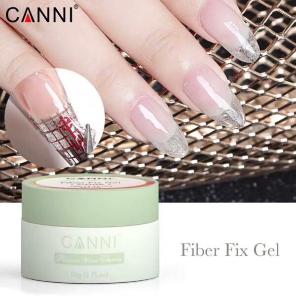 ג'ל לבנייה פיברגלס לתיקון וחיזוק Canni Glass Fiber Fix Gel בנפח 28 גרם – שקוף טבעי