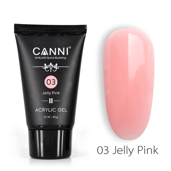 פוליג'ל קאני CANNI לבניית ציפורניים 45 גרם – 01 Clear (שקוף טהור)