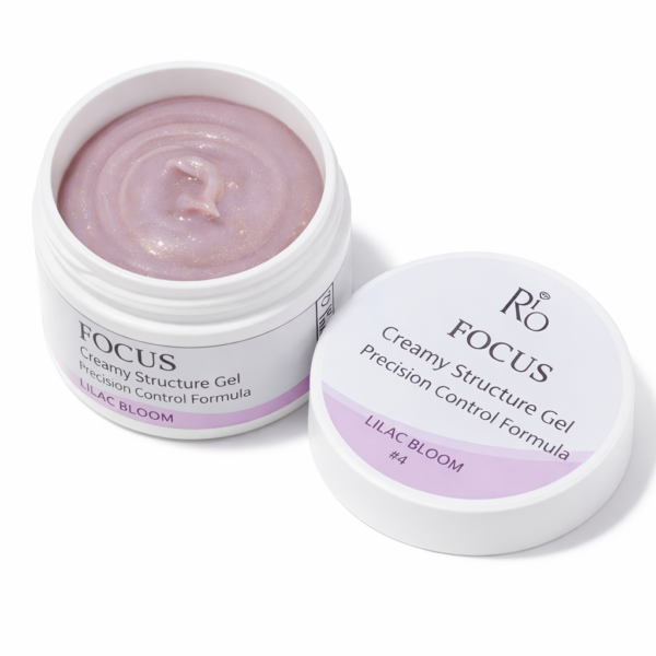ג'ל בנייה במרקם חמאה ריו Rio FOCUS Creamy Structure Gel – גוון Lilac Bloom #4 סגול מעושן (30 גרם)