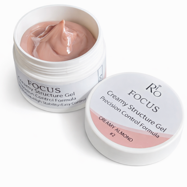 ג'ל בנייה במרקם חמאה ריו Rio FOCUS Creamy Structure Gel – גוון Creamy Almond #2 ניוד שקד קרמי (30 גרם)