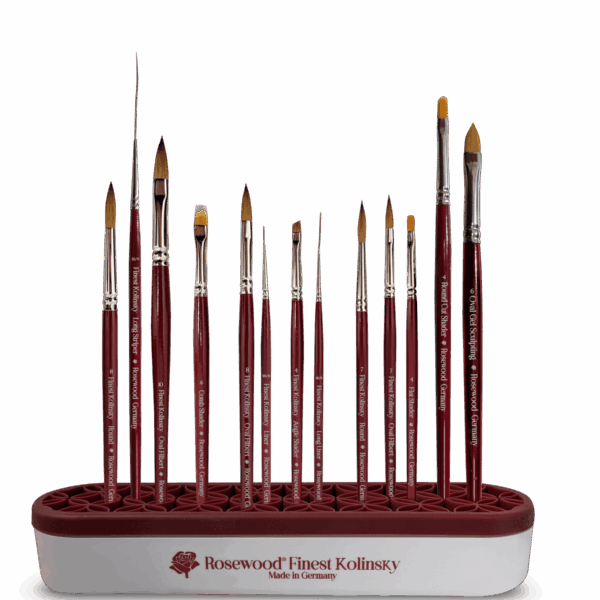 מעמד סיליקון למכחולים מעוצב ROSEWOOD