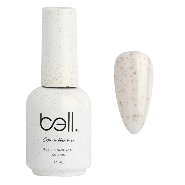 ראבר בייס צבעוני מנצנץ בבקבוק בל Bell מספר 002 (Will you marry me? - חלבי עם פתיתי זהב) - 20 מ"ל למבנה אנטומי מושלם
