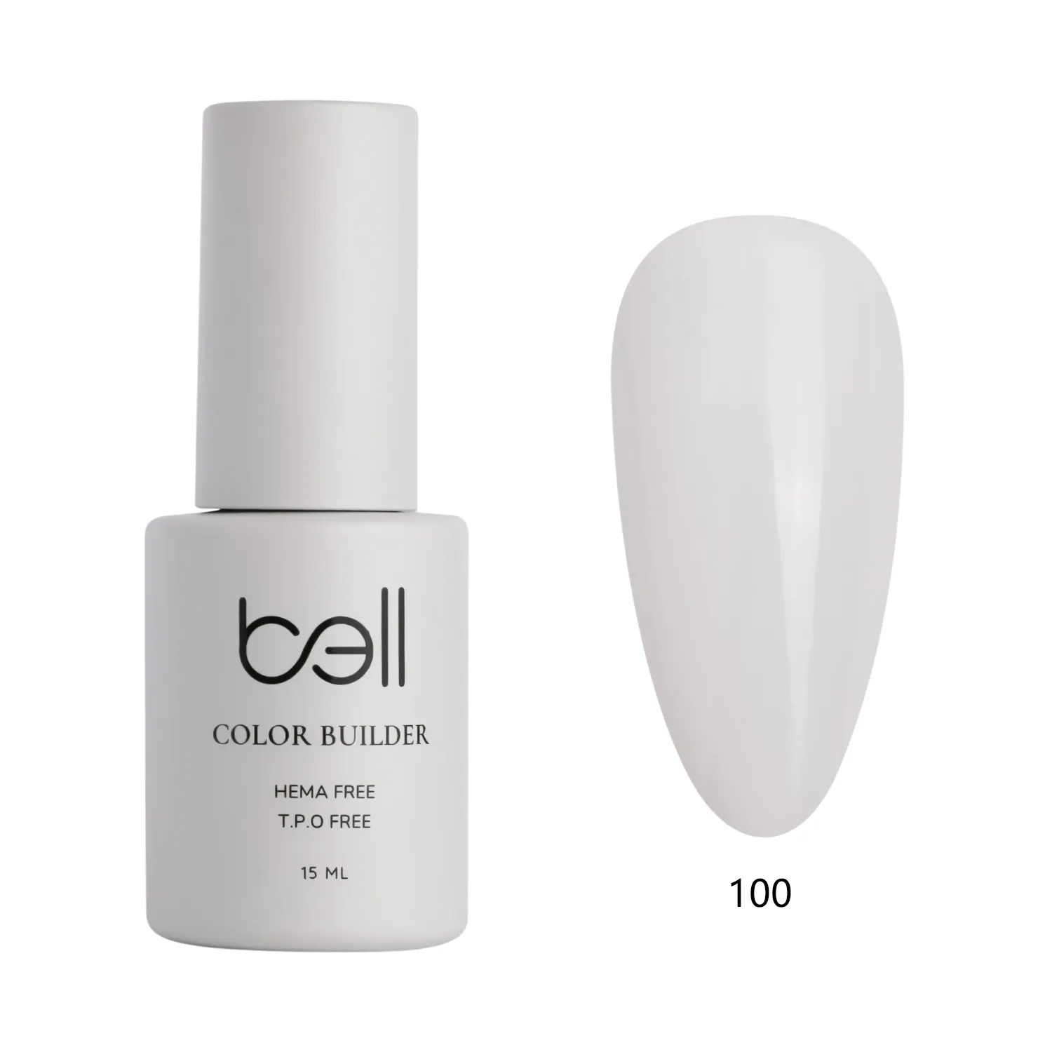ג'ל בנייה צבעוני בבקבוק בל Bell מספר 100 (לבן אולטרה קלאסי) - 15 מ"ל לבנייה ותיקון מבנה (HEMA & T.P.O Free)