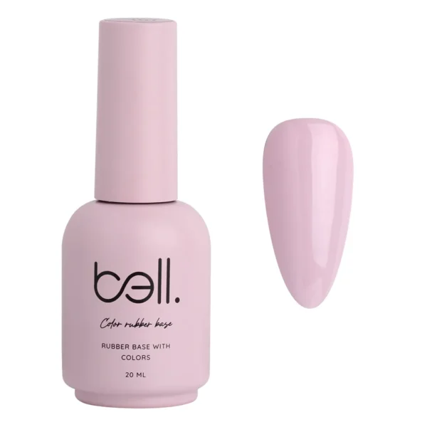 ראבר בייס צבעוני בבקבוק בל Bell מספר 107 (The Pink Panther - ורוד פנתר עדין בכיסוי מלא) - 20 מ"ל למבנה אנטומי מושלם