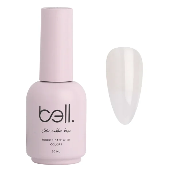 ראבר בייס צבעוני בבקבוק בל Bell מספר 202 (Tinkerbell - חלבי עדין שקוף למחצה) - 20 מ"ל למבנה אנטומי מושלם