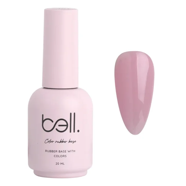 ראבר בייס צבעוני בבקבוק בל Bell מספר 203 (Cinderella - ורוד בייבי נסיכותי חלבי בכיסוי מלא) - 20 מ"ל למבנה אנטומי מושלם