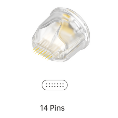 מארז מחטי טיטניום 14 פינים (PIN 14) למכשיר מיקרונידלינג SKINTRIX TIP – מארז 10 יח'