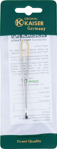 פינצטה מקצועית קצה מוזהב מכופף מבית קייזר (Kaiser) | iNails