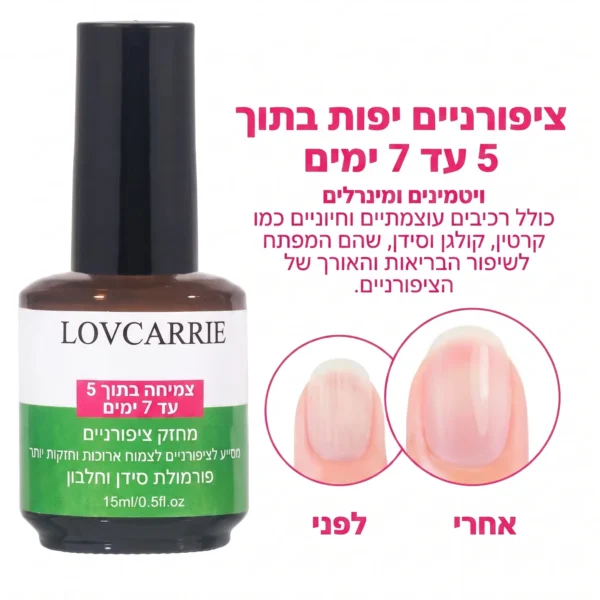 מחזק ציפורניים טבעיות LOVCARRIE – צמיחה מהירה ב-5-7 ימים | iNails