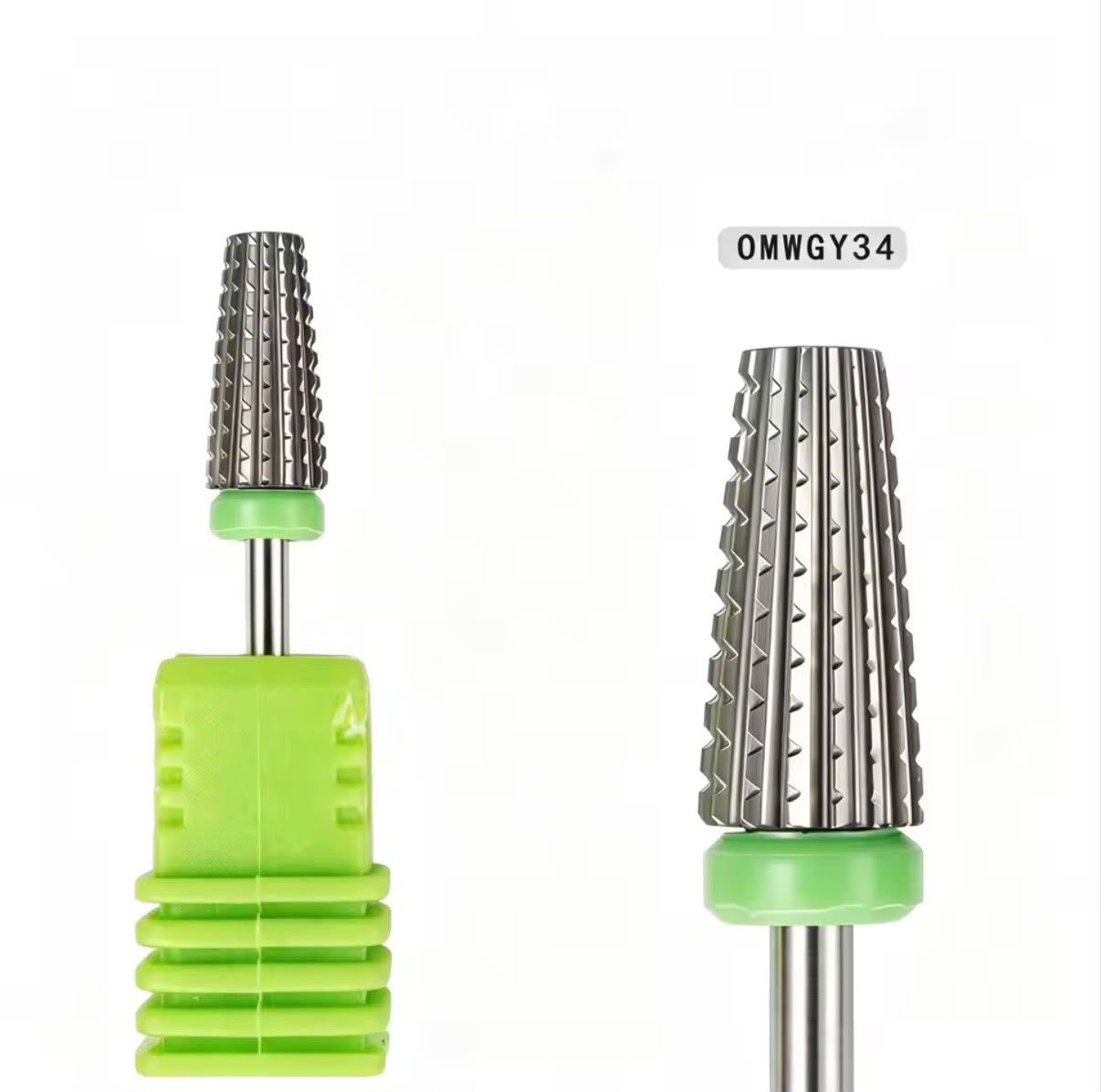 ראש שיוף קרבייד קונוס קטום (פס ירוק Coarse) דגם OMWGY34 – להסרת אקריל, פוליג'ל ודיקוק קירות צד